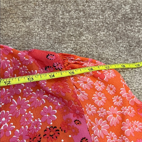 Oliver Bonas Vibrant Floral Long Sleeve Dress Size 14 - Picture 7 of 12